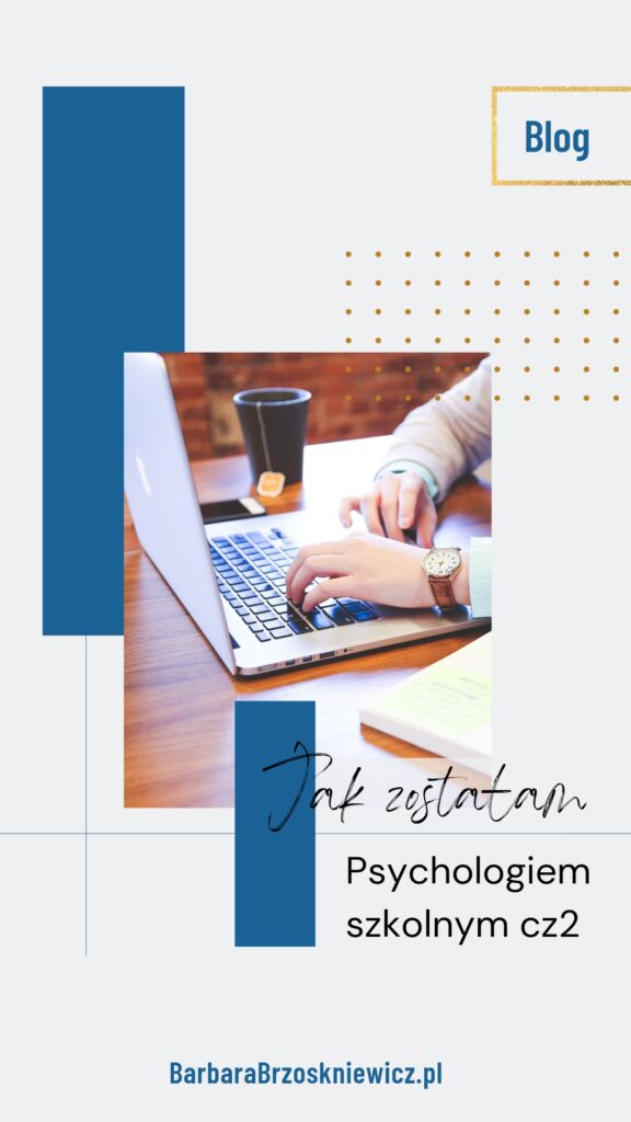Jak zostałam psychologiem szkolnym cz2. Praca psychologa szkolnego. Ręce kobiety piszące na klawiaturze laptopa.