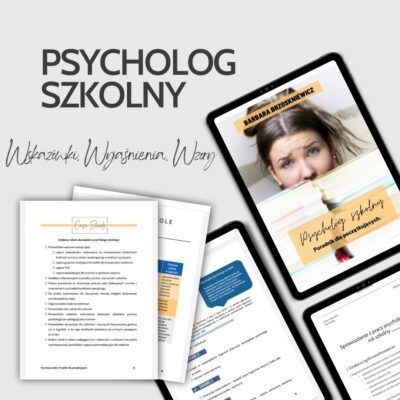 Psycholog szkolny. Wskazówki i Wzory. Pokazane przykładowe strony z eBooka.